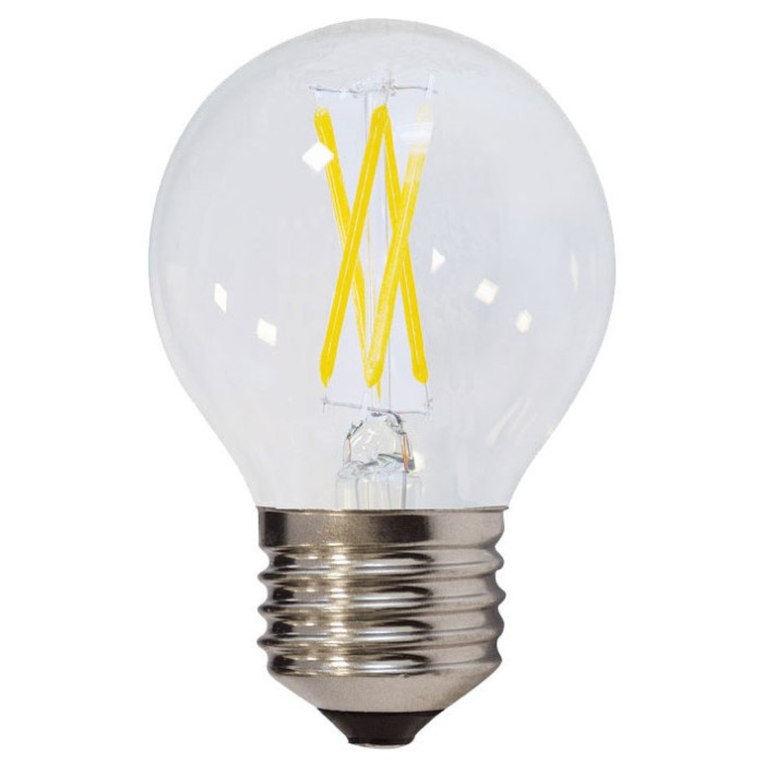 LED lemputė E27 G45 4W, skaidri, šalta balta šviesa