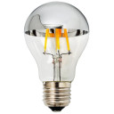 LED lemputė E27 A60 7W, pusiau sidabrinė, šilta balta šviesa