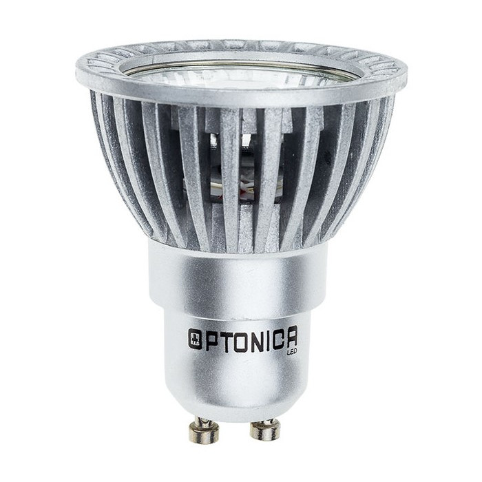 LED lemputė GU10 6W, sidabrinė, šalta balta šviesa