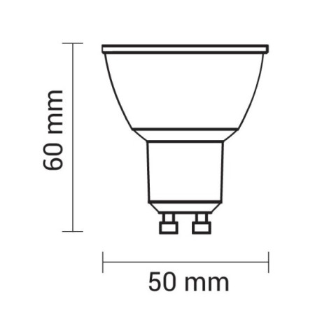 LED lemputė GU10 6W, dimeriuojama, šilta balta šviesa