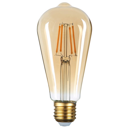 LED žvakė ST64 8W, auksinė, šilta balta šviesa