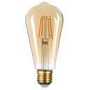 LED žvakė ST64 6W, auksinė, šilta balta šviesa