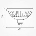 LED lemputė AR111 GU10 9W, neutrali balta šviesa