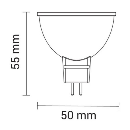 LED lemputė MR16 4W, šalta balta šviesa