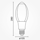 LED industrinė lempa E40 50W, šalta balta šviesa