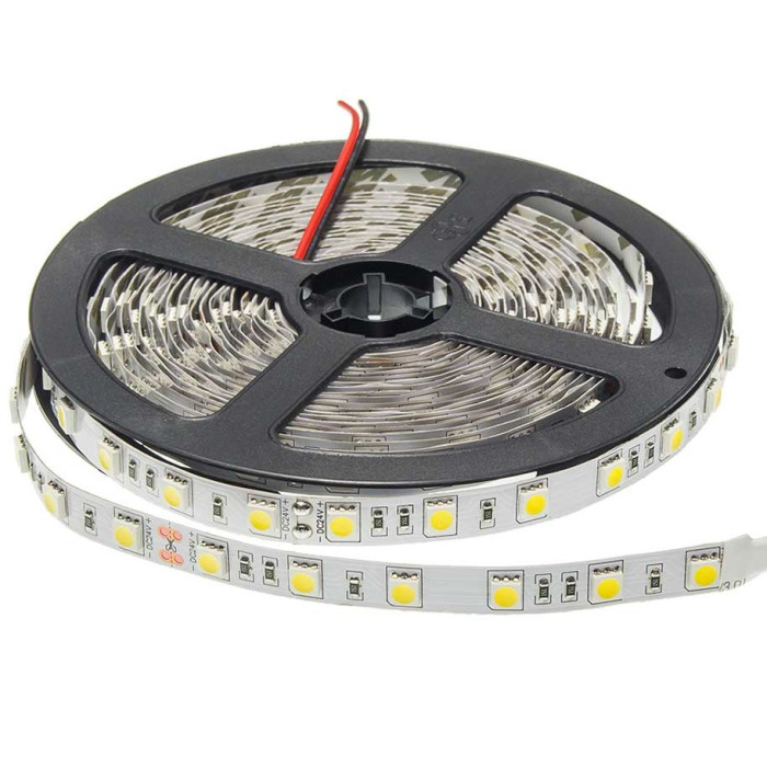 LED juosta, 14.4W/m, 600Lm/m, 24V, Pro, šilta balta šviesa