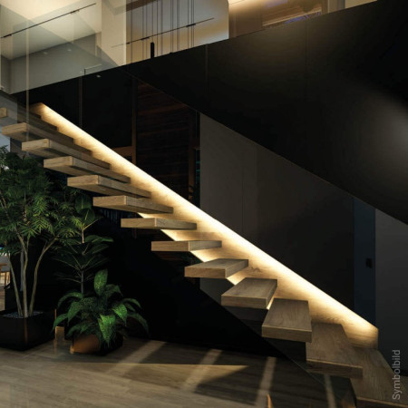 LED juosta, 9.6W/m, 1200Lm/m, 24V, Pro, šilta balta šviesa