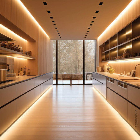 LED juosta, 9W/m, 1000Lm/m, 24V, šilta balta šviesa