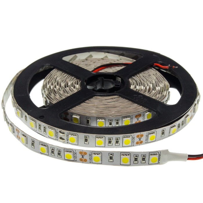 LED juosta, 12W/m, 1000Lm/m, 12V, Pro, šilta balta šviesa