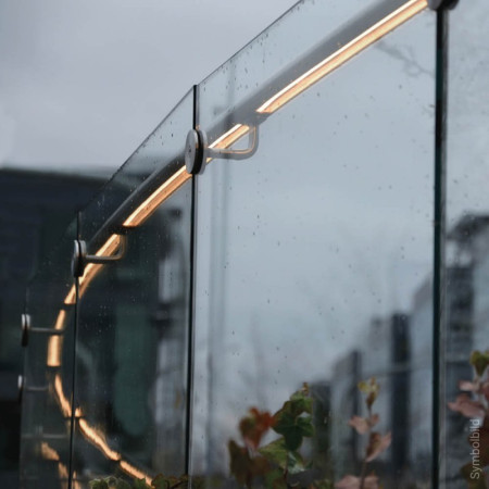 LED juosta, 6W/m, 500Lm/m, 48V, pieno spalvos dangtelis, šilta balta šviesa