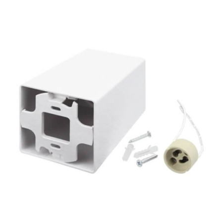 LED taškinis šviestuvas, 10W, kvadratinis, plastikinis, baltas