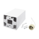 LED taškinis šviestuvas, 10W, kvadratinis, plastikinis, baltas