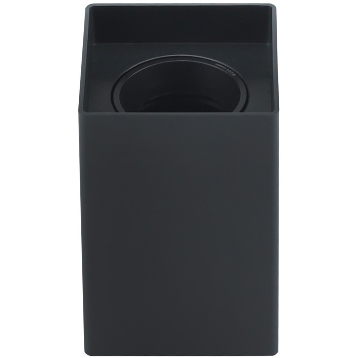 LED taškinis šviestuvas, 10W, kvadratinis, plastikinis, juodas