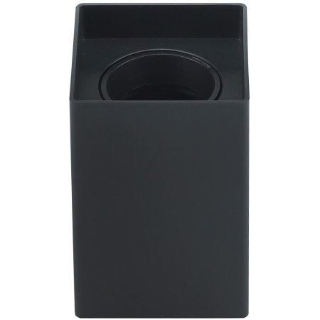 LED taškinis šviestuvas, 10W, kvadratinis, plastikinis, juodas