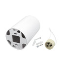 LED taškinis šviestuvas, apvalus, plastikinis, baltas