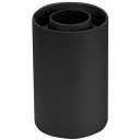 LED taškinis šviestuvas, apvalus, plastikinis, juodas