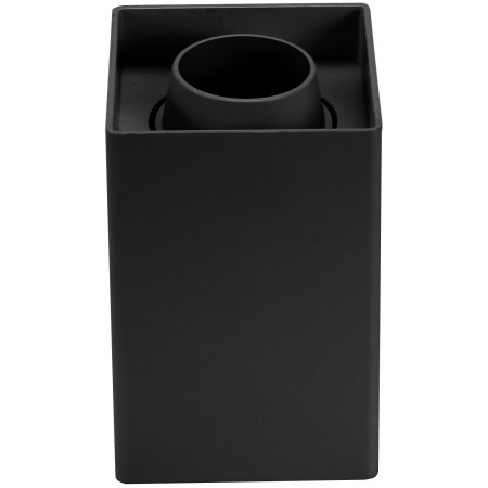 LED taškinis šviestuvas, kvadratinis, plastikinis, juodas