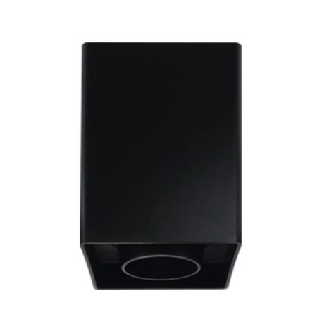 LED taškinis šviestuvas, kvadratinis, plastikinis, juodas