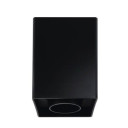 LED taškinis šviestuvas, kvadratinis, plastikinis, juodas