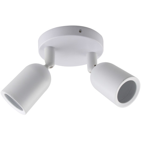 LED taškinis šviestuvas, plastikinis, 2xGU10, baltas