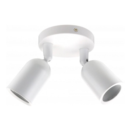 LED taškinis šviestuvas, plastikinis, 2xGU10, baltas