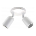 LED taškinis šviestuvas, plastikinis, 2xGU10, baltas