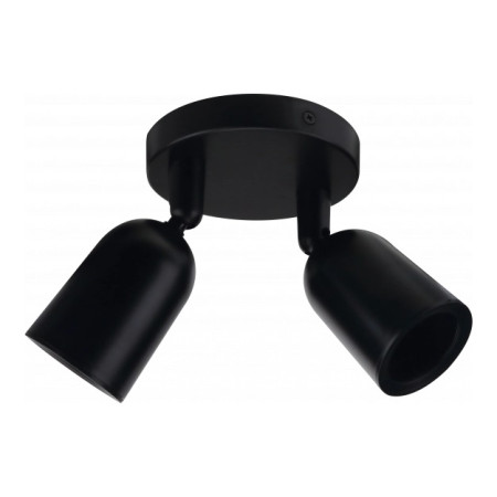LED taškinis šviestuvas, plastikinis, 2xGU10, juodas