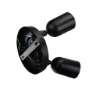 LED taškinis šviestuvas, plastikinis, 3xGU10, juodas