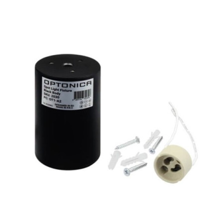 LED taškinis šviestuvas, aliuminio, juodas